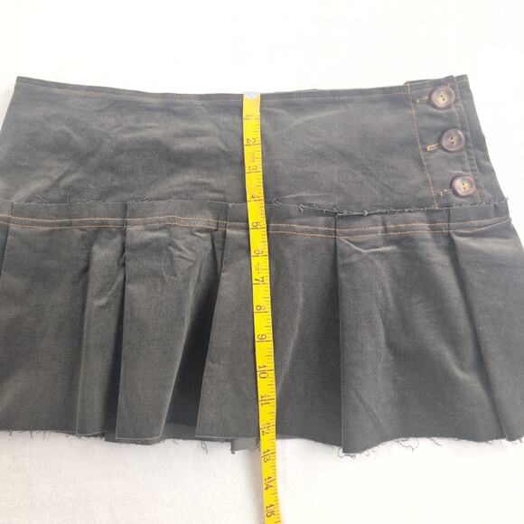 Xers Corduroy Micro Mini Skirt Pleated Y2K SleazeRevival Grunge Junior's XL - Picture 5 of 7